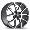 F195 Slice Gunmetal w Matte Machined Lip