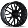 Replika R183 Matte Black with Machined Lip