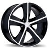 Replika R118A Black With Gloss Machined Face Dodge