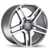 Replika R121A Gunmetal With Gloss Machined Face Mercedes