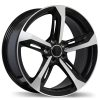 Replika R155 Black With Machined face Audi