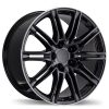 Replika R158 Black w Machined Lip Porsche