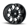 MAYHEM COMBAT GLOSS BLACK/MILLED SPOKES